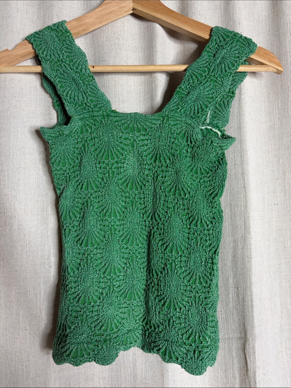 Textured Green Square-Neck Tank Top - Women - Picture 3 of 3